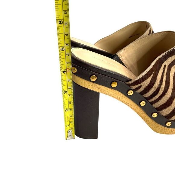 VERONICA BEARD Grita calf hair chunky Clogs Size  8 boho fall - Picture 12 of 12